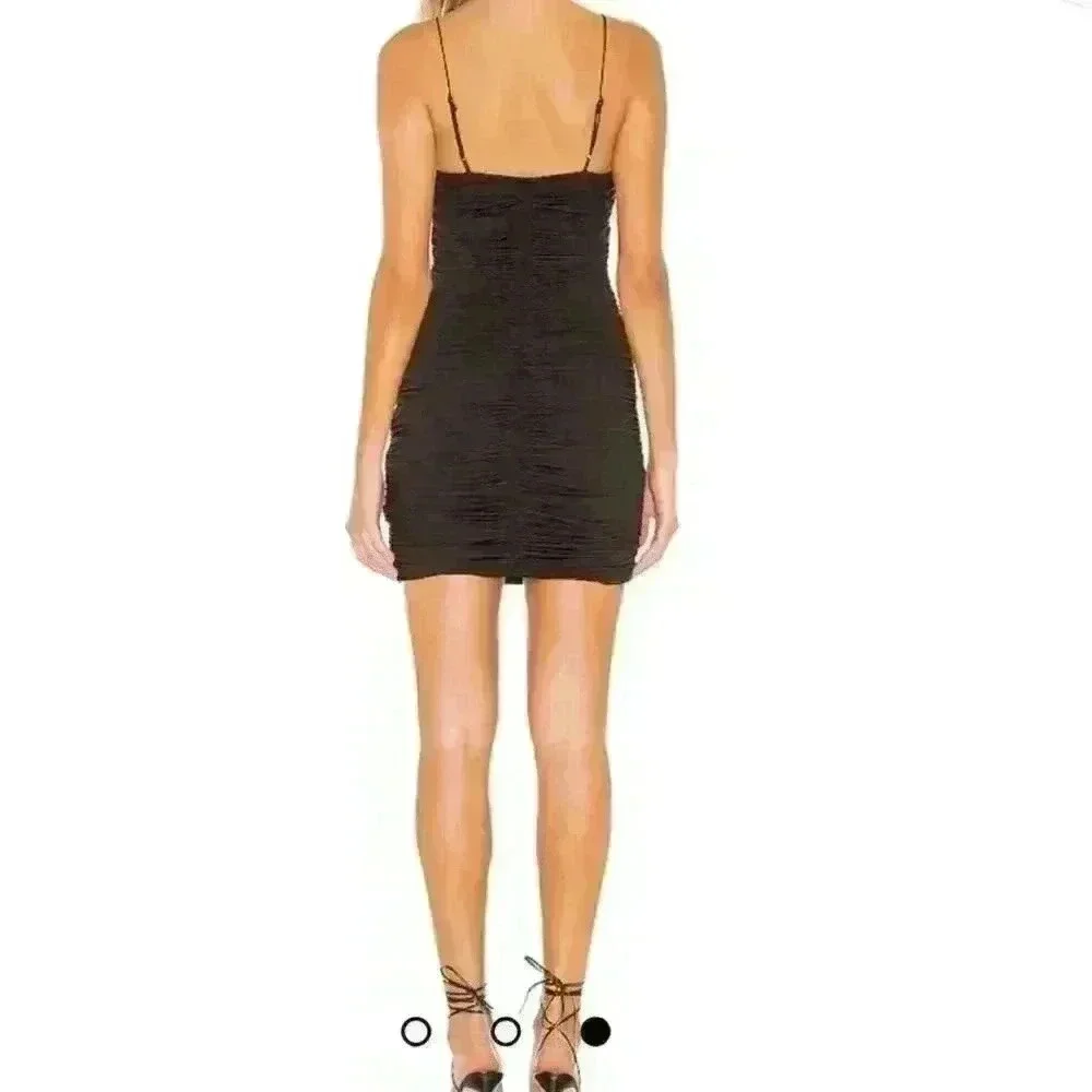 Superdown Black Rachelle Ruched Stretch Jersey Sleeveless Mini Dress Size XS - Picture 2 of 11